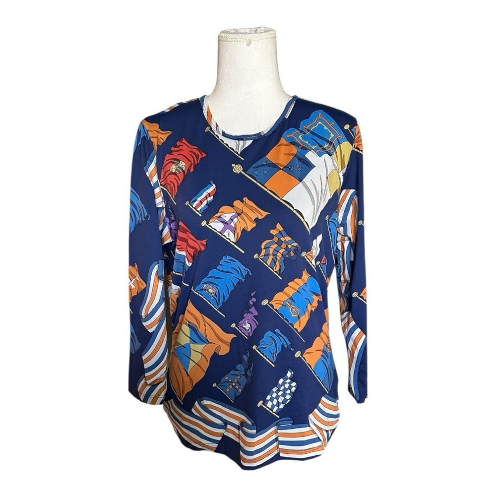 J. McLaughlin 3/4 Sleeve Signature Tee Women’s M - Picture 2 of 7